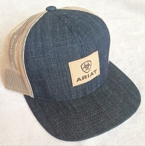 Ariat Blue and Tan Trucker Hat